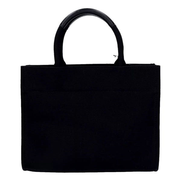 Versace Black Canvas Studded Logo Tote Bag in Black, authentic new handbag, image 3
