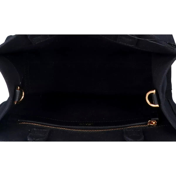 Versace Black Canvas Studded Logo Tote Bag in Black, authentic new handbag, image 2