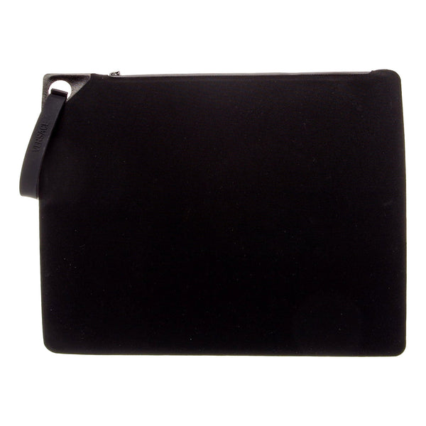 Versace Black Nylon Portfolio Wristlet Pouch in Black, authentic new handbag, image 4