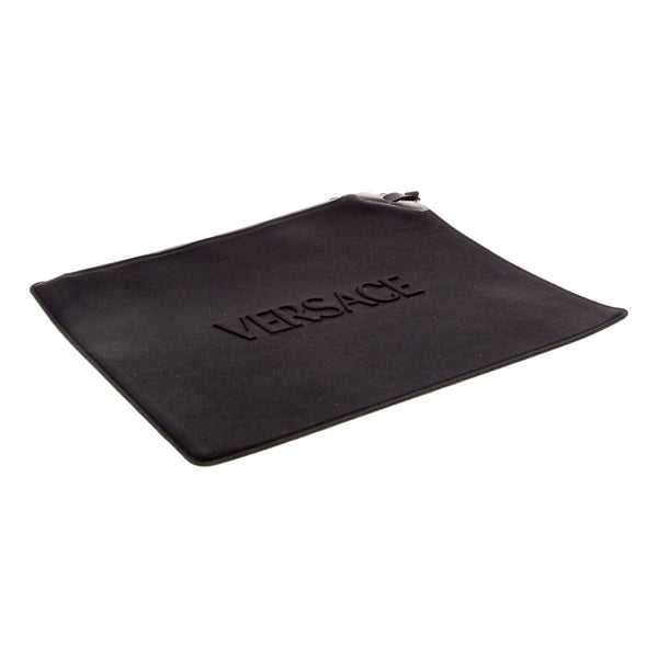 Versace Black Nylon Portfolio Wristlet Pouch in Black, authentic new handbag, image 3