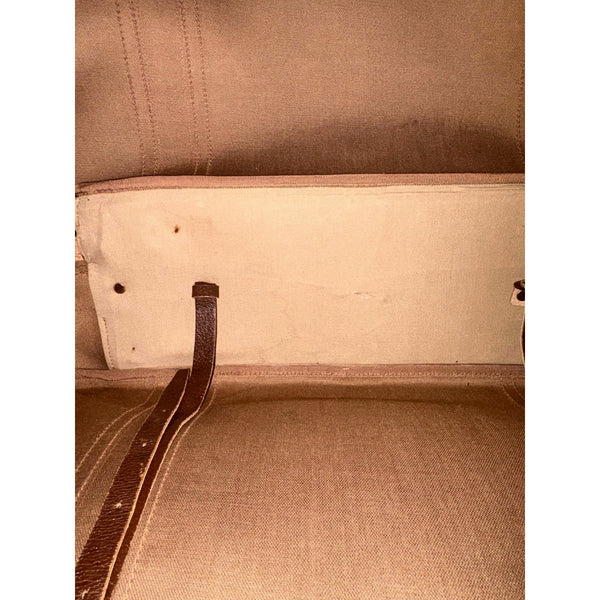 Gucci Vintage GG Monogram Canvas Travel Suitcase with Web Stripe and Leather Trim in GG Monogram and Brown with Web Stripe, a
