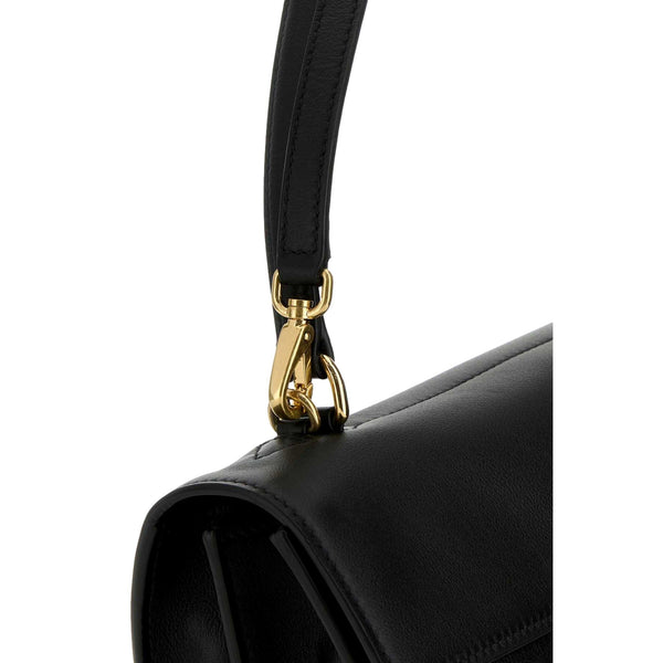 Prada Soft Sound black bag, strap clip and hardware detail