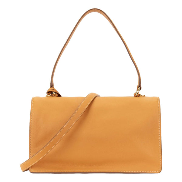 Prada Soft Sound Ambra orange bag, back and detachable strap
