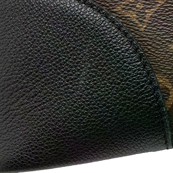 Louis Vuitton Flandrin bag, black leather corner close-up