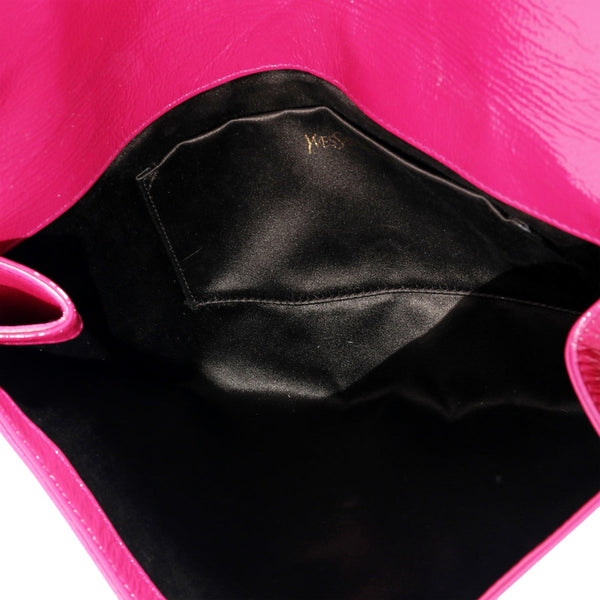 Yves Saint Laurent Belle de Jour Pink Patent Leather Clutch in Pink, authentic pre-loved handbag, image 6