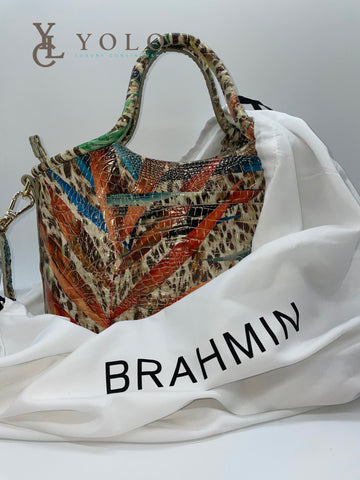 Brahmin Leather Small Elaine Two Way Satchel