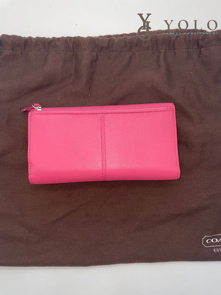 Coach Leather Ashley Checkbook Wallet