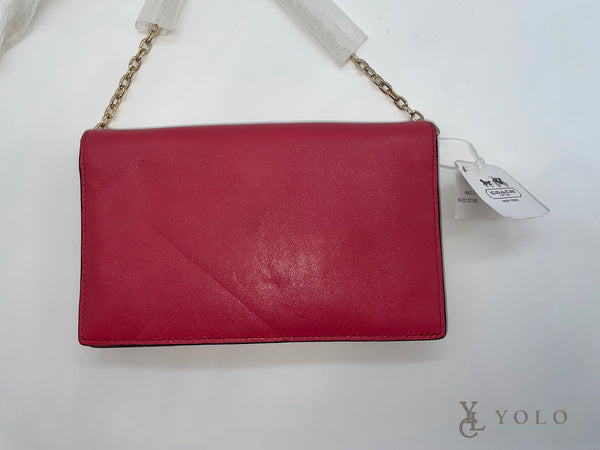 Coach Leather Madison Clutch Wallet with Chain