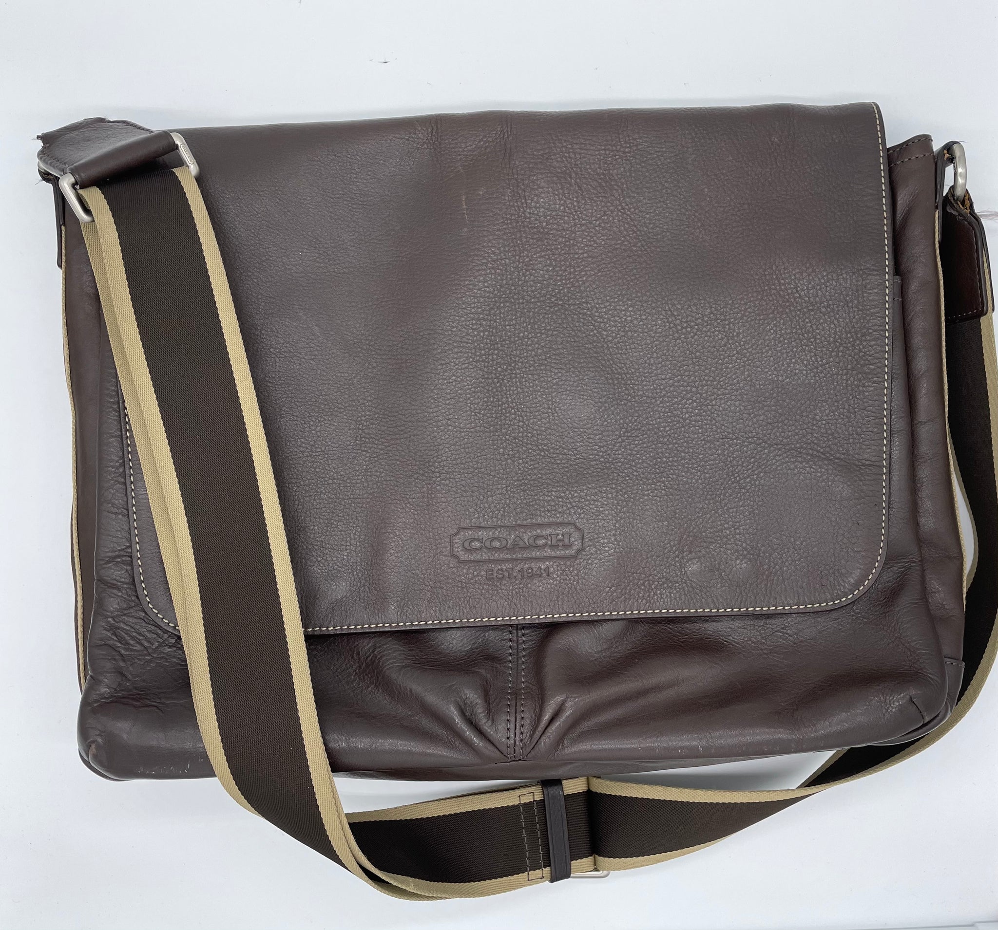 Coach | Heritage Web Leather Messenger Bag