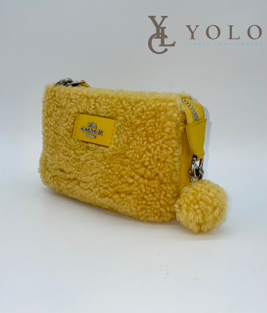 Coach shearling wristlet Clearance