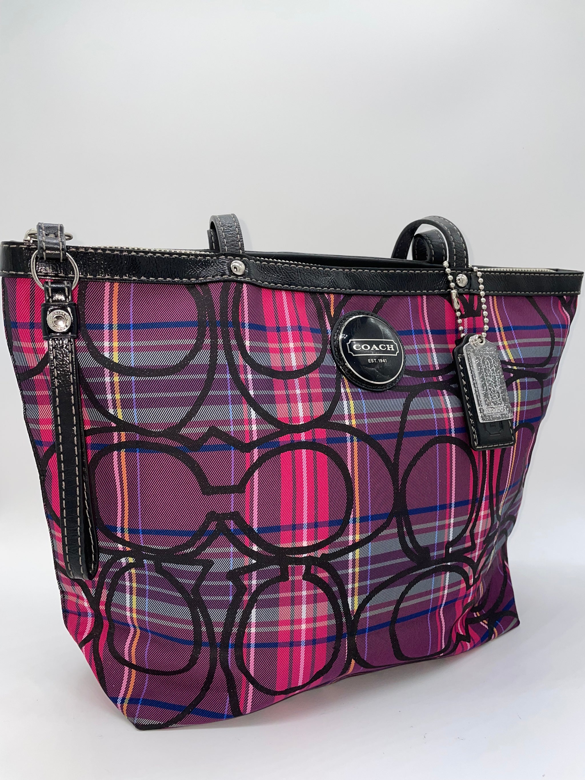 Coach | Poppy Plaid Tote | Used Coach Handbags for Sale YOLO 