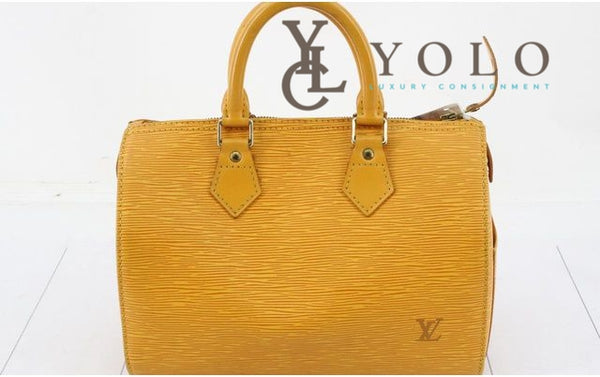 Louis Vuitton Epi Yellow Leather Speedy 25 Bag