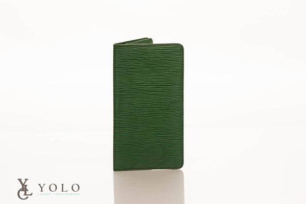 Louis Vuitton Epi Green Leather Long Card Wallet
