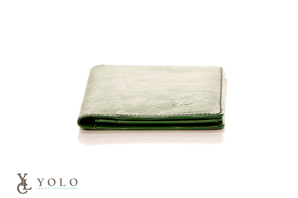 Louis Vuitton Epi Green Leather Long Card Wallet