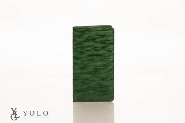 Louis Vuitton Epi Green Leather Long Card Wallet