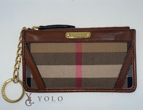 Burberry House Check Lindal Card and Coin Case