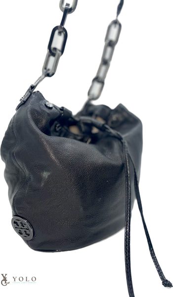 Tory Burch Leather Drawstring Crossbody Bag — product detail 1
